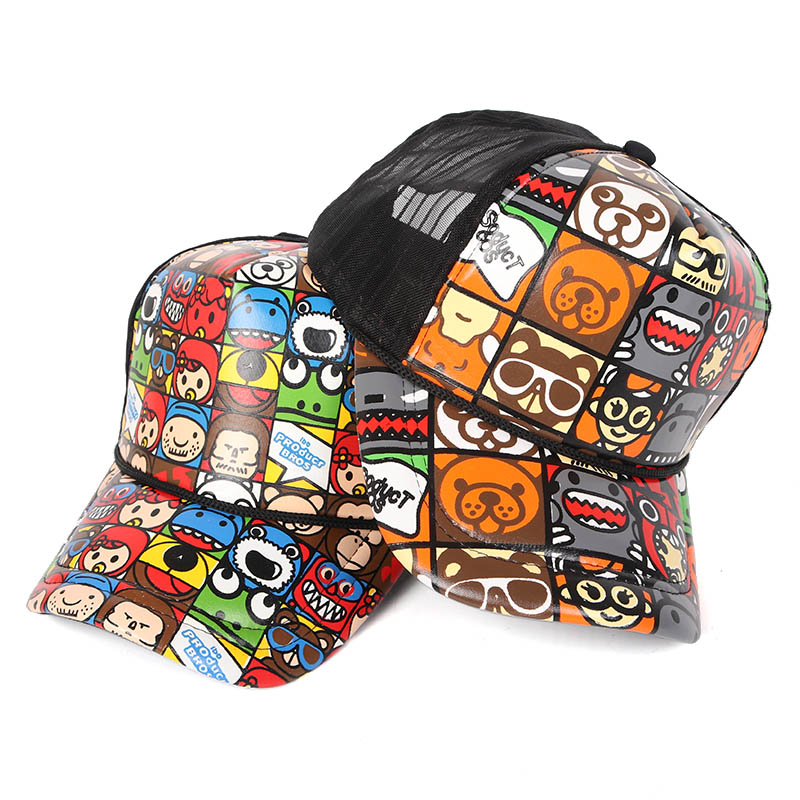 Kids Printing Cartoon Trucker Hat